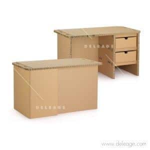 Bureau — Mobilier en carton TABLE HAUTE mange debout (vue 2)