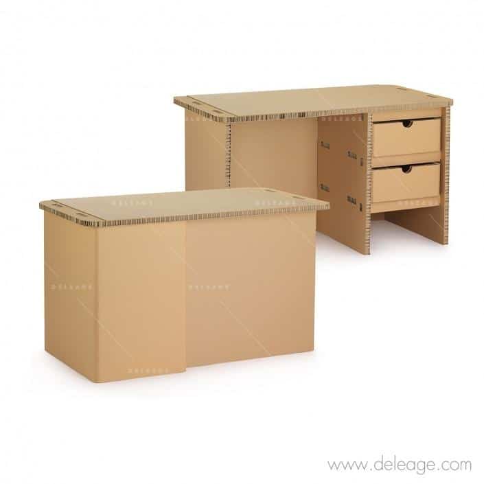 BURO2TIR_FRG090_20723.eps Bureau — Mobilier en carton TABLE HAUTE mange debout (vue 2)