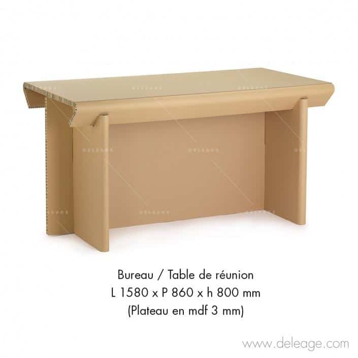 BURO_FRG090_20722.eps Bureau table de reunion EN carton — Mobilier en carton TABLE HAUTE mange debout