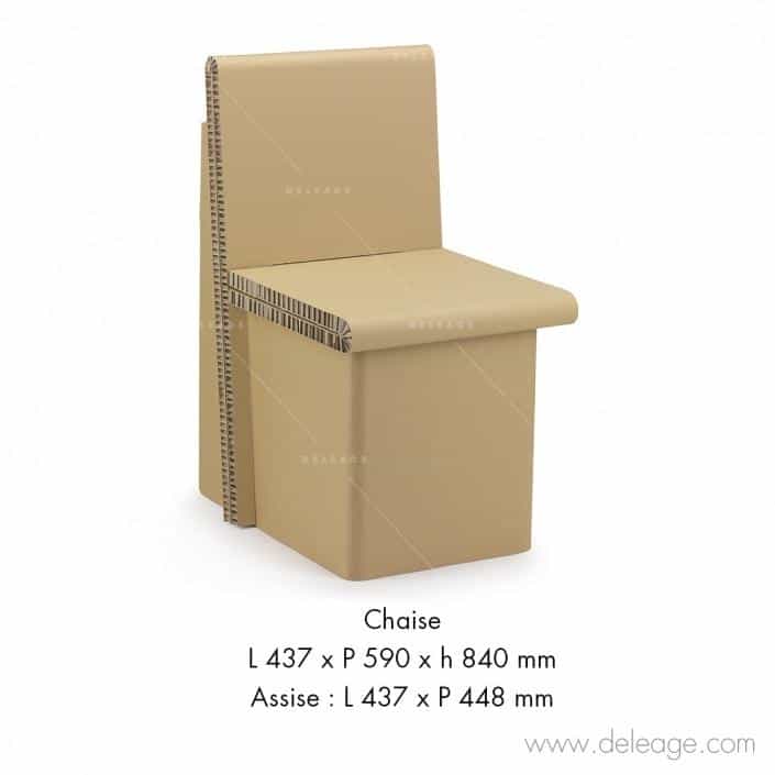 CHAIR_FRG090_20815.eps Chaise EN carton — Mobilier en carton TABLE HAUTE mange debout