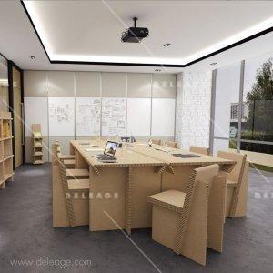 Chaise EN carton alveolaire — Mobilier en carton TABLE HAUTE mange debout