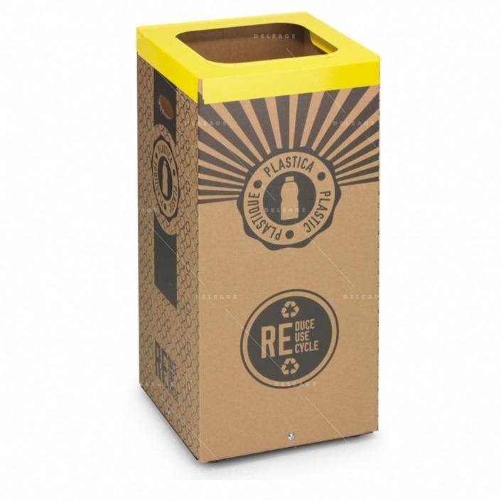 corbeille-de-tri-en-carton.jaune Corbeille de tri EN carton jaune — Tri sélectif CORBEILLE DE TRI 60/100 litres