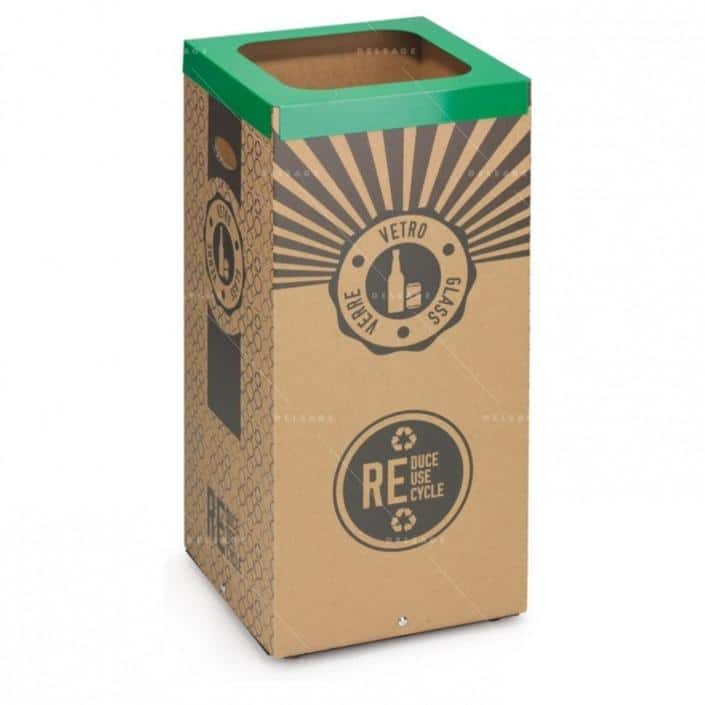 corbeille-de-tri-en-carton.verte Corbeille de tri EN carton verte — Tri sélectif CORBEILLE DE TRI 60/100 litres