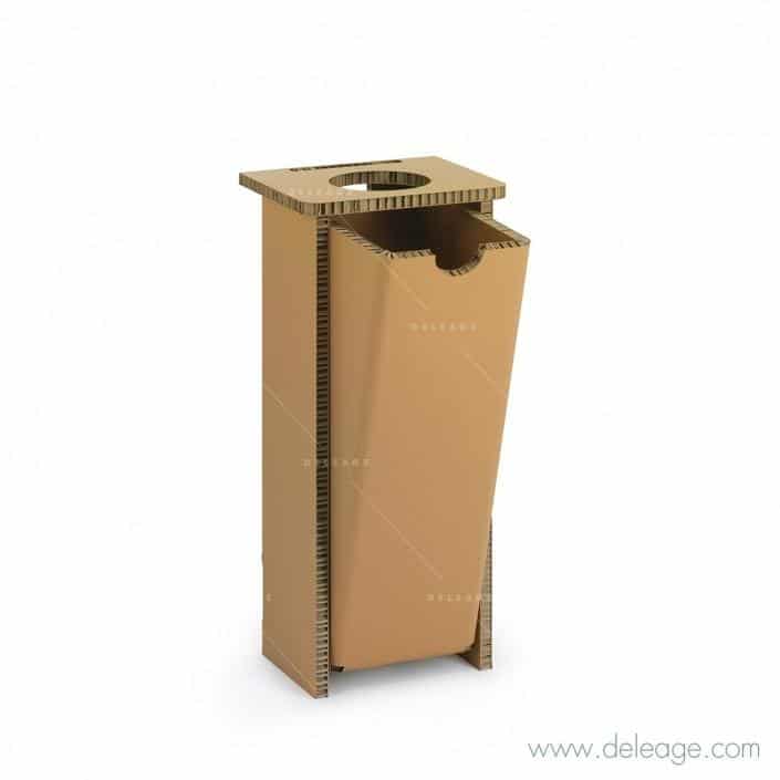 CORBEILLTRI_MOBCART_20298 Corbeille ouverte EN carton — Mobilier en carton TABLE HAUTE mange debout
