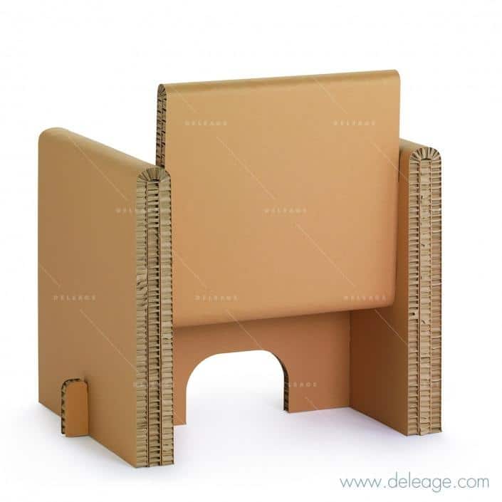 FAUTEUIL_FRG090_20729.eps Fauteuil EN carton — Mobilier en carton TABLE HAUTE mange debout (vue 2)