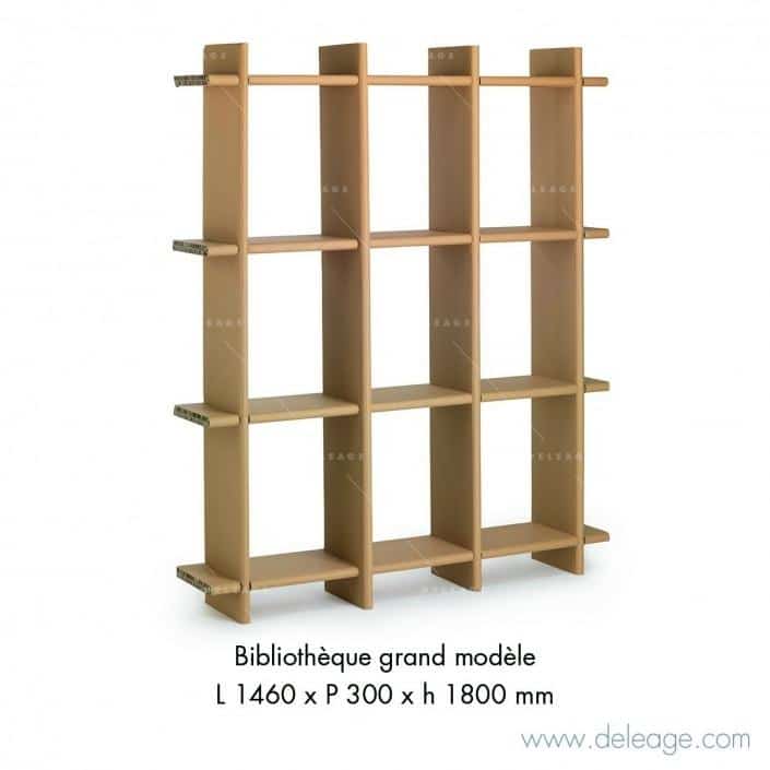 GRDEBIBLIO_FRG0920_20266 Grande bibliotheque EN carton — Mobilier en carton TABLE HAUTE mange debout