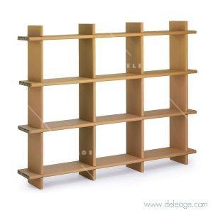 Grande bibliotheque type expedit EN carton — Meuble en carton TABOURET HAUT siège en carton