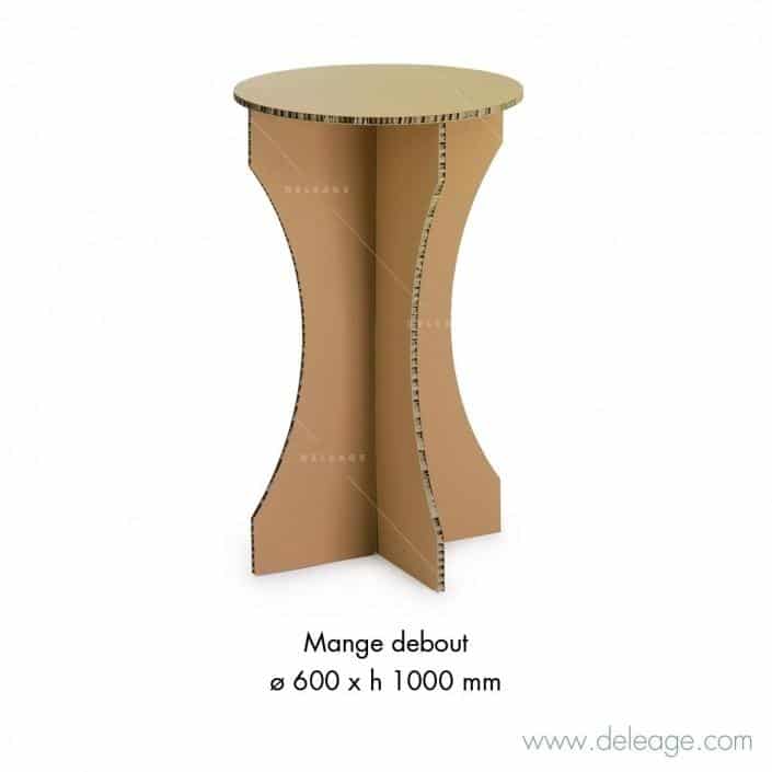 MANGEDEB_MOBCART_20296 Mange debout EN carton — Mobilier en carton TABLE HAUTE mange debout