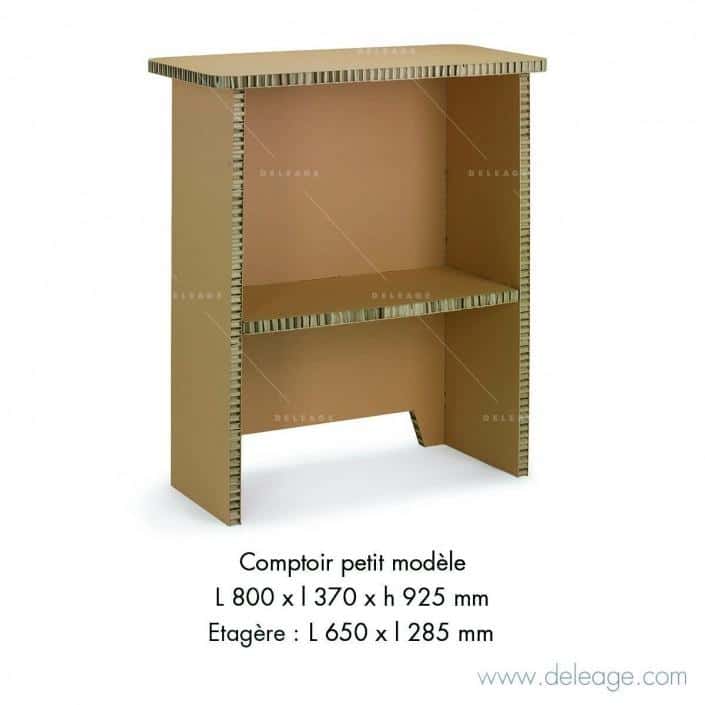 PETITCOMPTOIR_FRG090_20818.eps Petit comptoir carton — Mobilier en carton COMPTOIR EN CARTON banque accueil