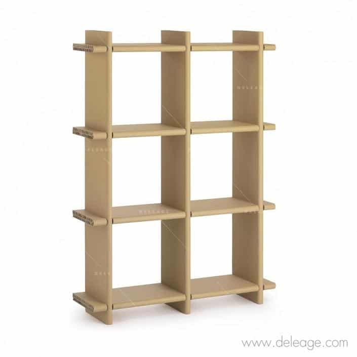 PETITBIBLIO_FRG0920_20269 Petite bibliotheque EN carton — Meuble en carton TABOURET HAUT siège en carton