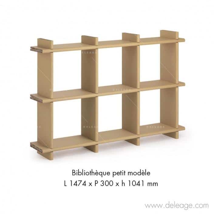 PETITBIBLIO_FRG0920_20269 Petite bibliotheque EN carton — Mobilier en carton TABLE HAUTE mange debout (vue 2)