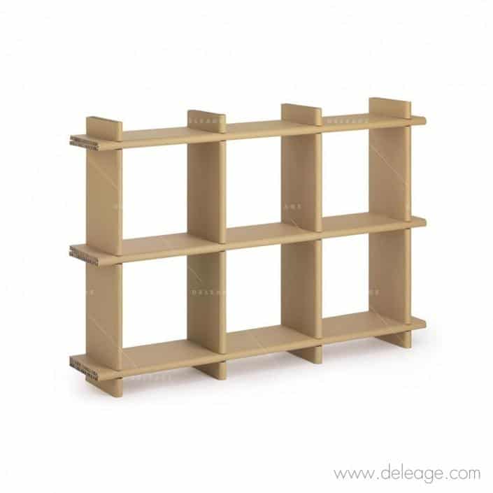 PETITBIBLIO_FRG0920_20269 Petite bibliotheque type casier EN carton — Meuble en carton TABOURET HAUT siège en carton