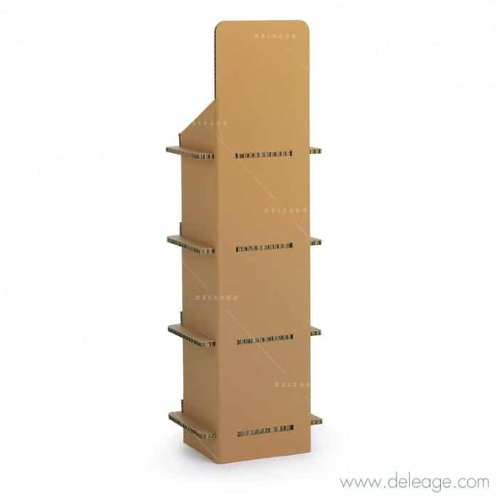 ETAGERE_MOBCART_20287 Présentoir à document EN carton — Mobilier en carton TABLE HAUTE mange debout (vue 3)