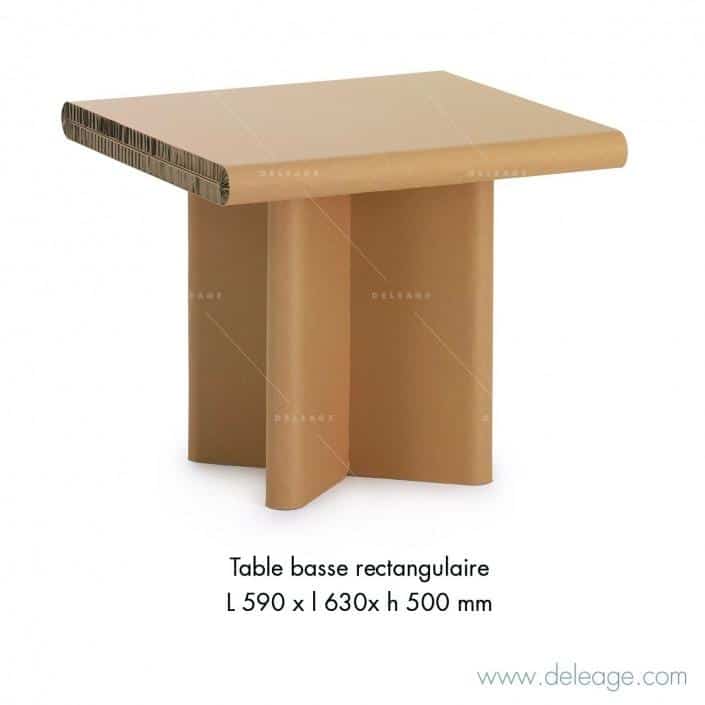 TABLBASRECT_MOBCART_20293 Table basse rectangulairetaille — Mobilier en carton TABLE HAUTE mange debout