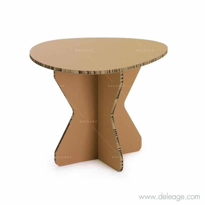 TABLBASCAN_MOBCART_20295 Table basse ronde — Mobilier en carton TABLE HAUTE mange debout