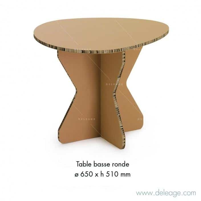 TABLBASCAN_MOBCART_20295 Table basse rondetaille — Mobilier en carton TABLE HAUTE mange debout