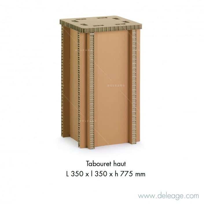 TABOUHAUT_FRG090_20730.eps Tabouret haut EN carton — Mobilier en carton TABLE HAUTE mange debout (vue 2)