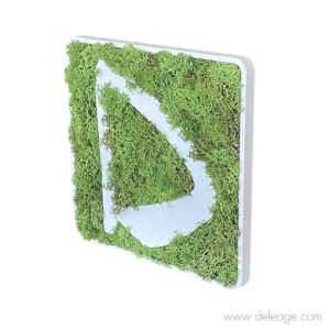 Logo végétal et PVC — Décoration naturelle PANNEAU VÉGÉTAL personnalisable