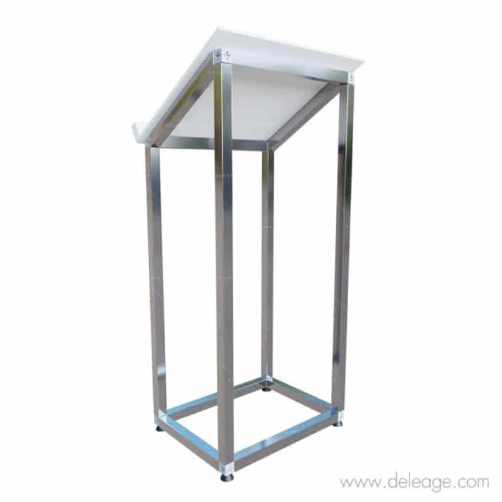 Pupitre-T3-50-alu-incline Pupitre T3 50 alu incline — Pupitre de conférence ALUMINIUM T3 personnalisable