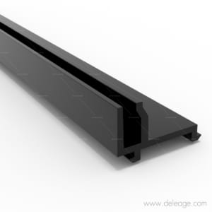 Profilé tissu T3 déco — Profilé alu GAMME T3 DECO noir droit