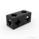 Connecteur double T3 déco — Profilé alu GAMME T3 DECO noir droit
