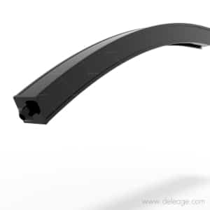 Profilé courbe T3 déco sur mesure — Profilé alu GAMME T3 DECO noir droit