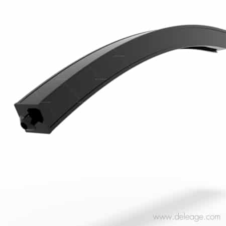 Profilé courbe T3 déco sur mesure — Profilé alu GAMME T3 DECO noir droit