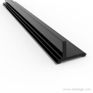 Profilé panneau T3 déco — Profilé alu GAMME T3 DECO noir droit