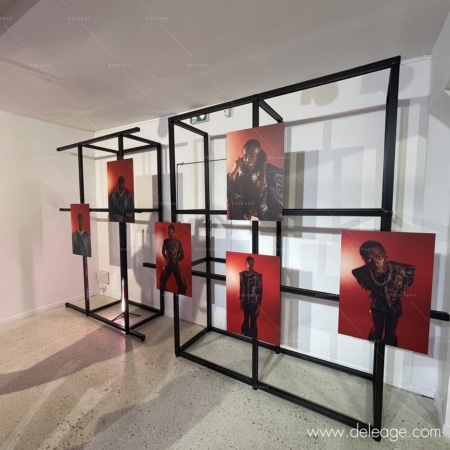 Structure accrochage tableau — Profilé alu GAMME T3 DECO noir droit
