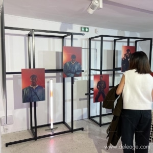 Structure autoportante pour exposition — Profilé alu GAMME T3 DECO noir droit