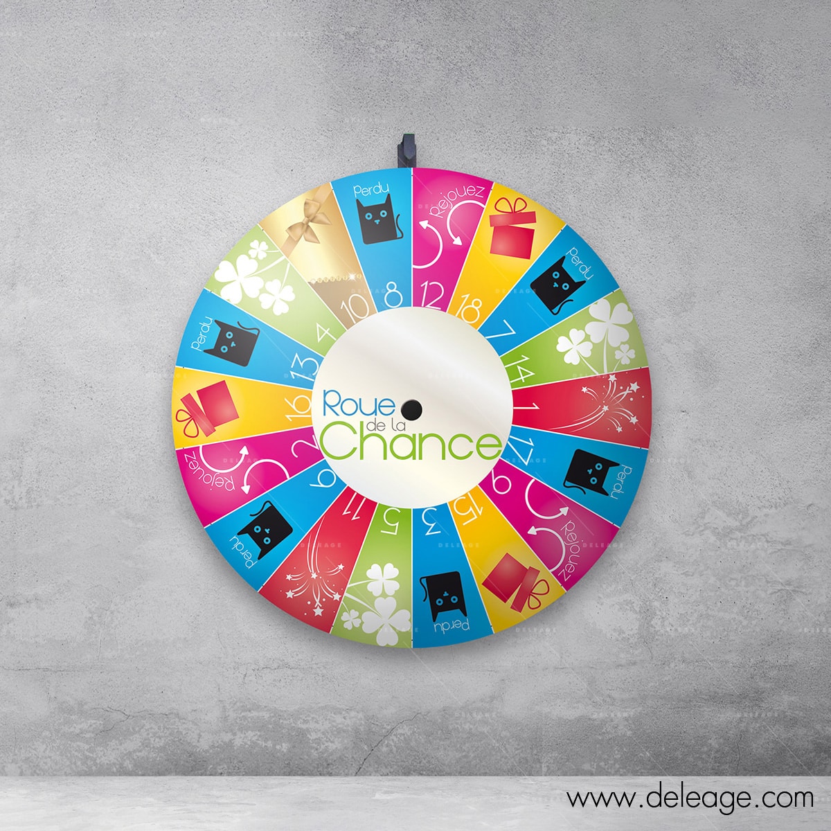 roue-de-loterie-en-situation Roue de loterie EN situation — Roue de loterie murale WHEEL WALL kit complet