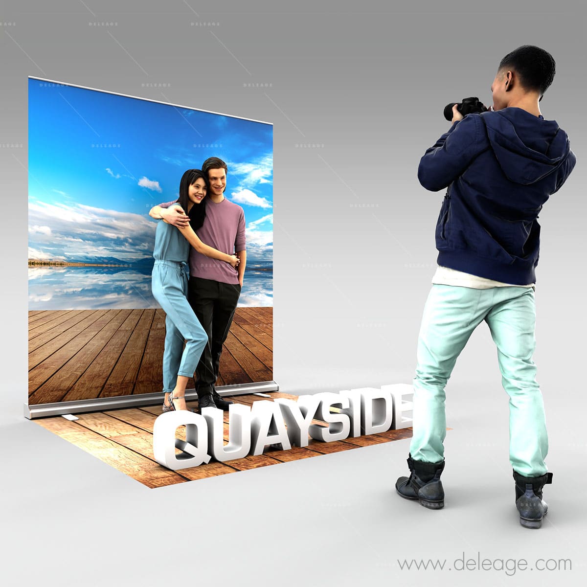 Photocall-RollUp-avec-texte-en-volume-et-tapis2 Photocall RollUp avec texte EN volume et tapis2 — Nouveau Photocall 3D ROLL UP XXL avec kit 3D