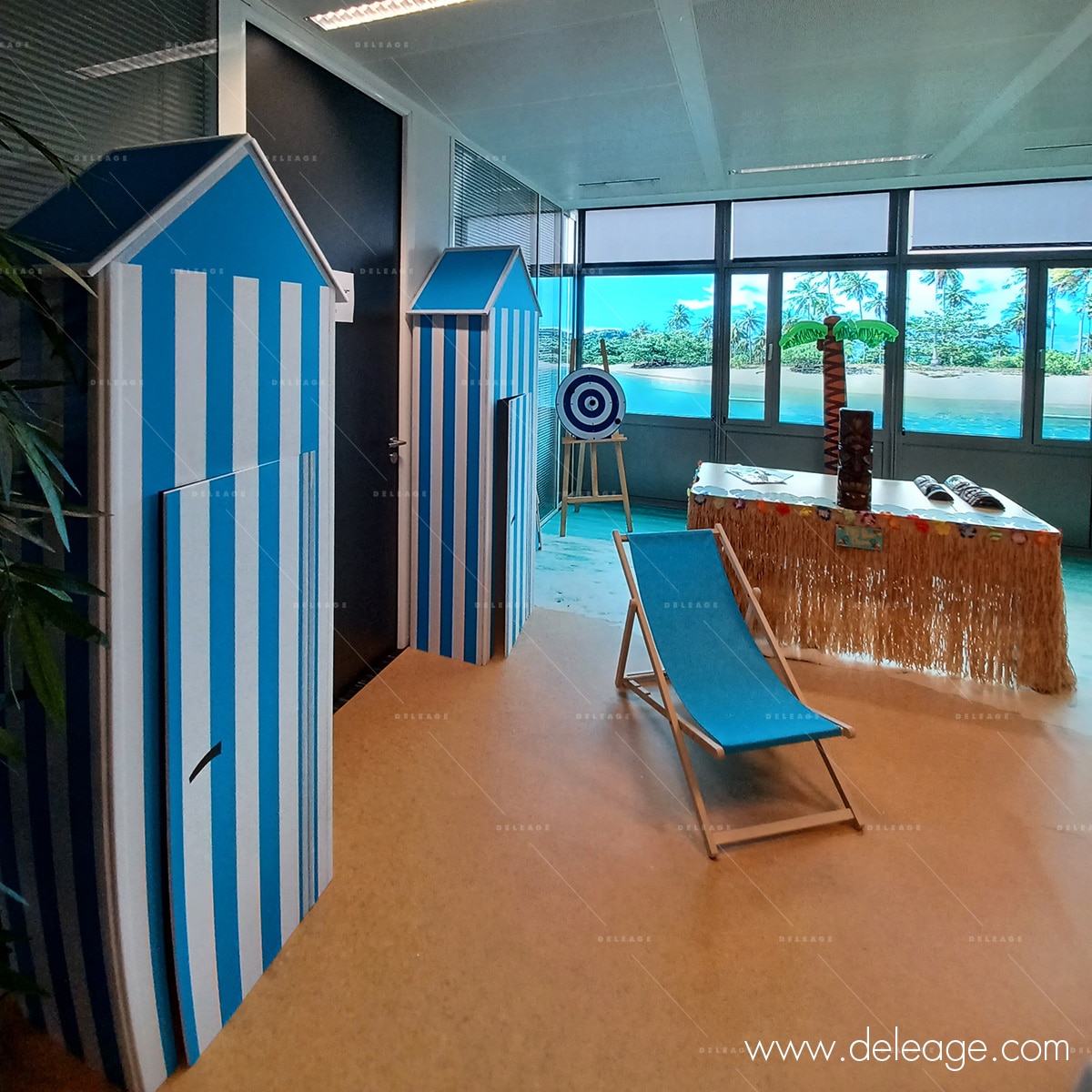 cabine-de-plage-et-cible-velcro Cabine de plage et cible velcro — Nouveau Photocall 3D T3 PVC/TISSU avec kit 3D