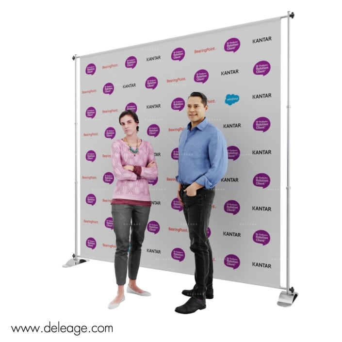 photocall-economique Photocall economique — Nouveau Photocall 3D MUR TELESCOPIQUE avec kit 3D