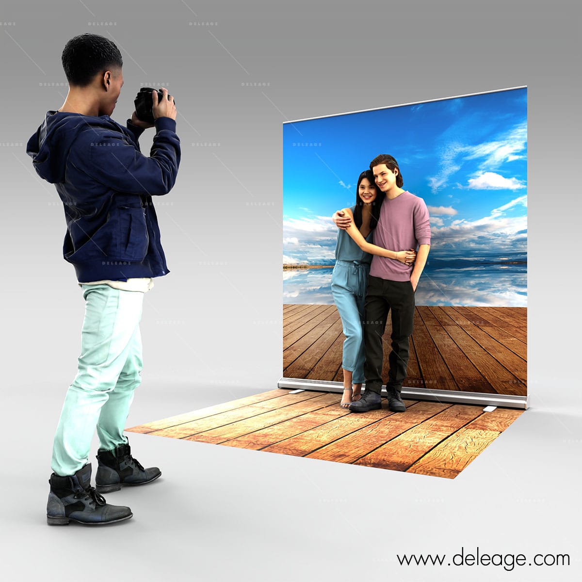 photocall-rollup-avec-tapis-insitue Photocall rollup avec tapis insitue — Nouveau Photocall 3D ROLL UP XXL avec kit 3D