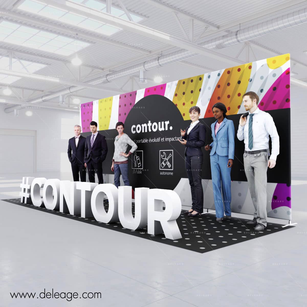 photocall-tissu-contour-decor-3D Photocall tissu contour décor 3D — Nouveau Photocall 3D CONTOUR TISSU avec kit 3D