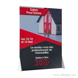 Cloison imprimé sur pieds — Affichage publicitaire TOTEM RIGIDE M Panneau sur pieds
