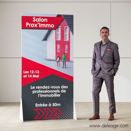 Impression panneau sur pied — Affichage publicitaire TOTEM RIGIDE M Panneau sur pieds