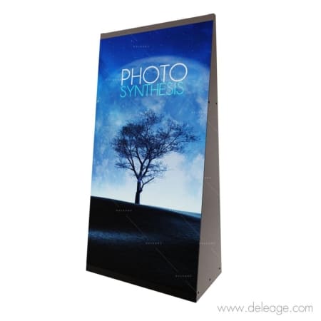 Totem affichage pyramide zig zag renforcee
