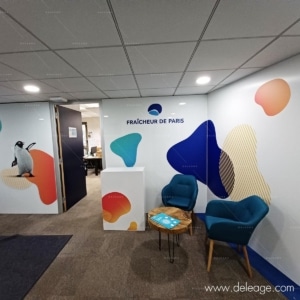 Décoration bureau vinyle adhésif vitrophanie — Embellissement et décoration COUP DE FRAIS chez CLIMESPACE (vue 6)
