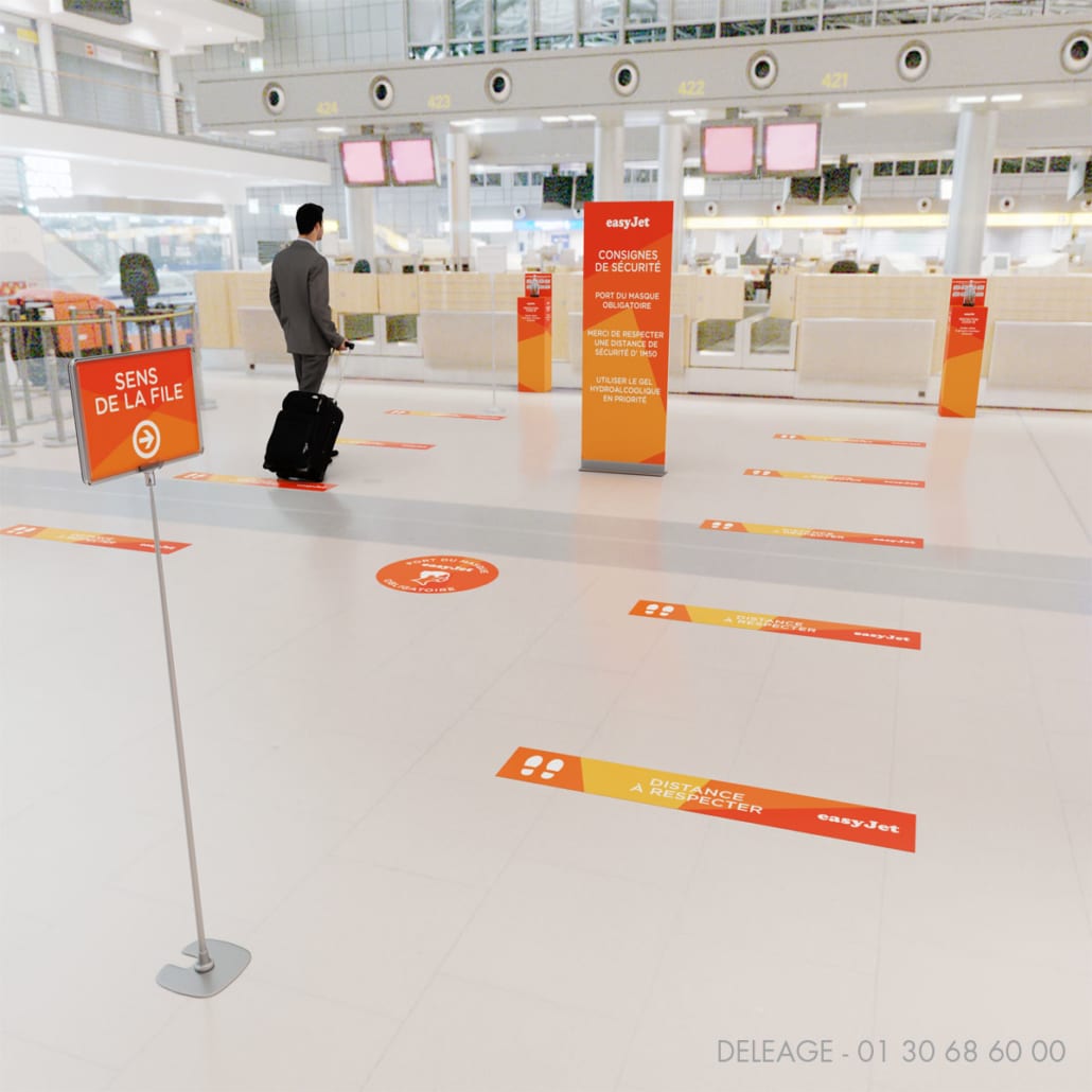 Signalétique-COVID-Aeroport Signalétique covid Aeroport