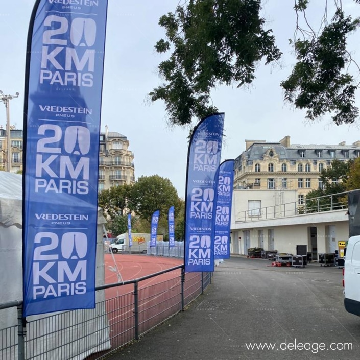 oriflamme Oriflamme — La SIGNALETIQUE SPORTIVE des 20 Kms de Paris
