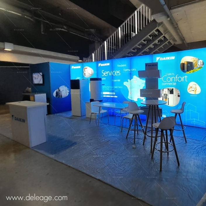 stand-modulaire-lumineux Stand modulaire lumineux — La LOGISTIQUE GLOBALE des stands DAIKIN
