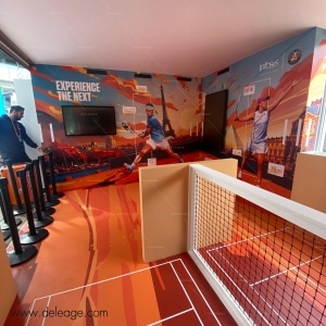 Total covering mural stand rolland garros — Montage des stands LAVAZZA et INFOSYS à ROLAND GARROS