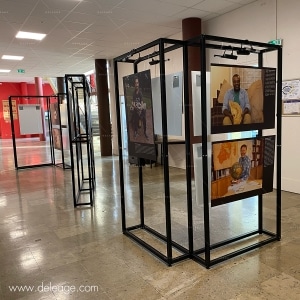 Module grille expo tableau EN angle — Une EXPOSITION Itinérante sur le concept du T3 Black