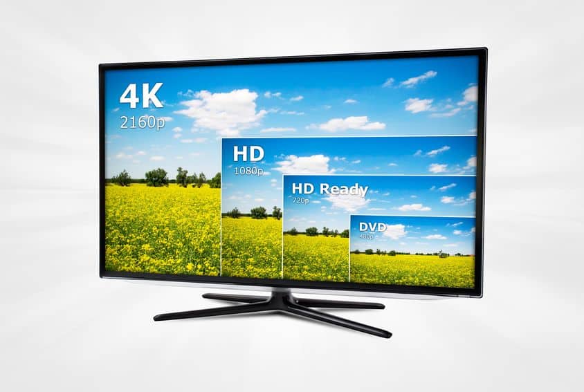 4K television display with comparison of resolutions 210ce0bcd13c4f71b54e714a9a5175c9 — Quelle taille d’écran LED choisir pour votre projet : les conseils