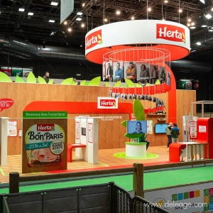 Signalétique stand herta sia 2026 vue ensemble frontale